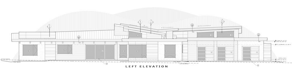 Home Plan Left Elevation of this 4-Bedroom,3838 Sq Ft Plan -202-1033