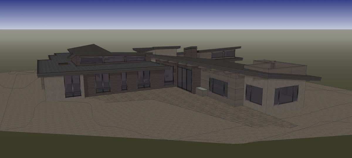 Rear View of this 4-Bedroom, 3838 Sq Ft Plan - 202-1033