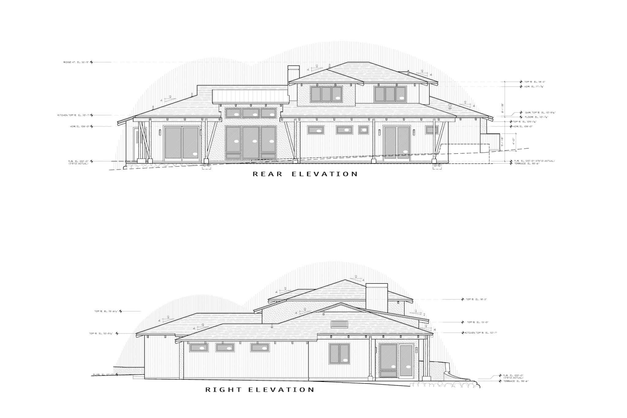 Home Plan Elevations of this 4-Bedroom,2979 Sq Ft Plan -202-1035