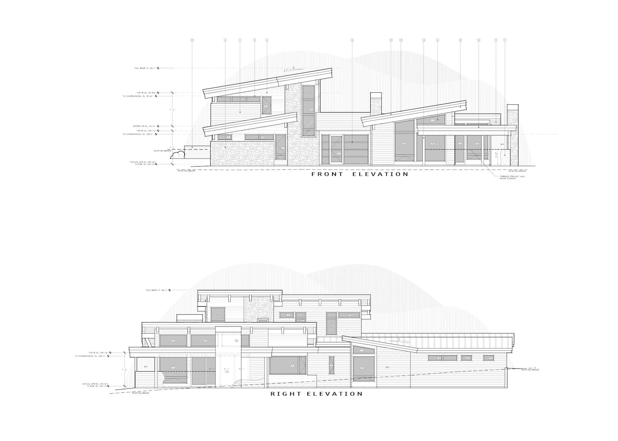 Home Plan Elevations of this 4-Bedroom,4006 Sq Ft Plan -202-1038