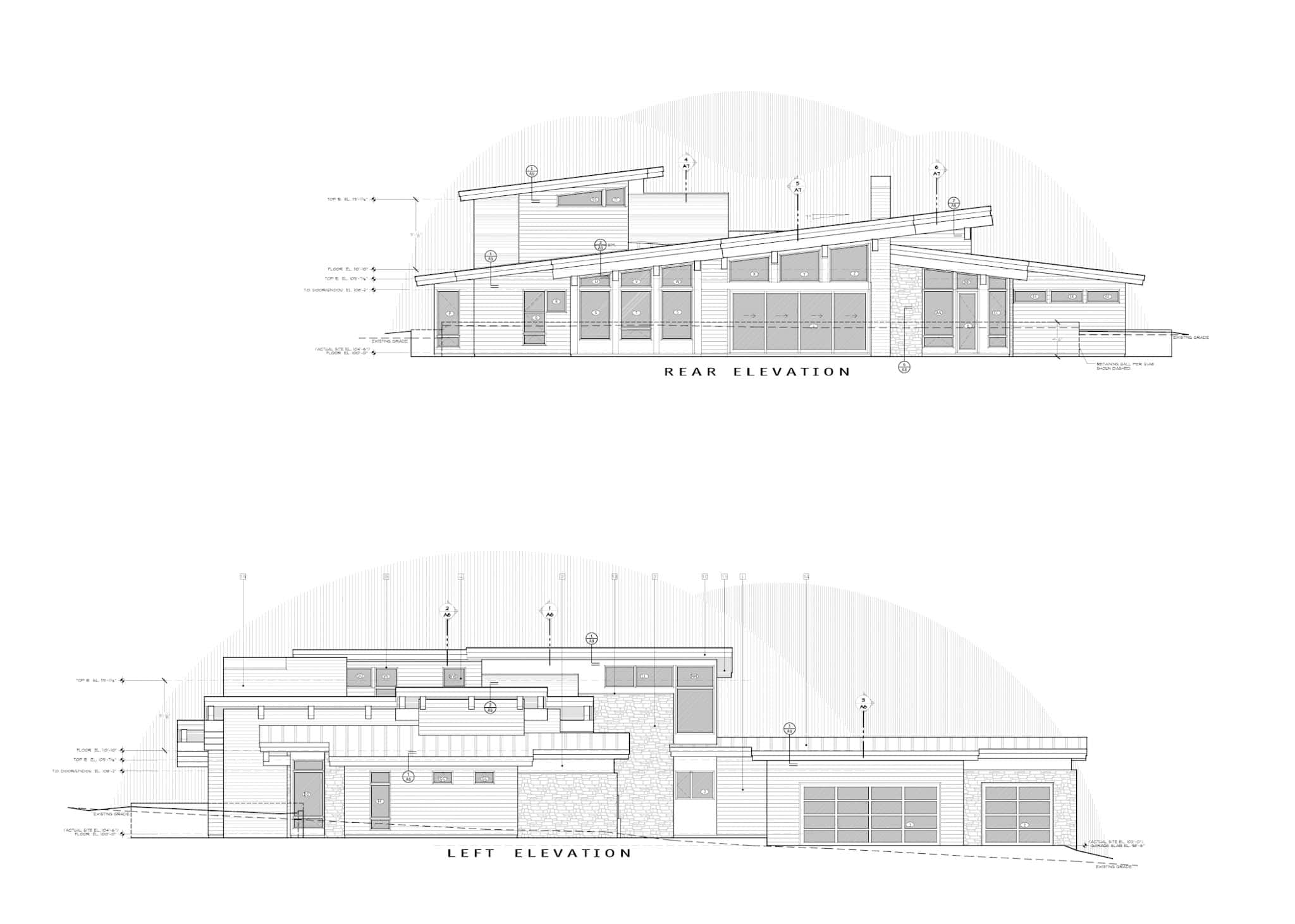Home Plan Elevations of this 4-Bedroom,4169 Sq Ft Plan -202-1039