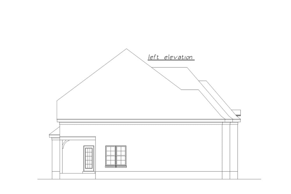 Home Plan Left Elevation of this 3-Bedroom,2288 Sq Ft Plan -203-1001
