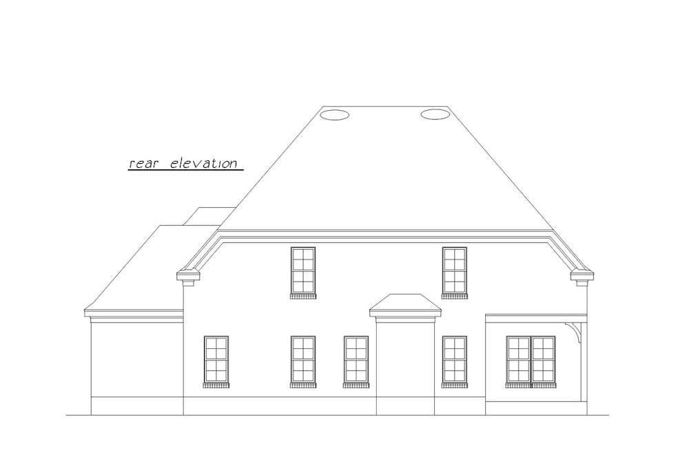 Home Plan Rear Elevation of this 3-Bedroom,2288 Sq Ft Plan -203-1001