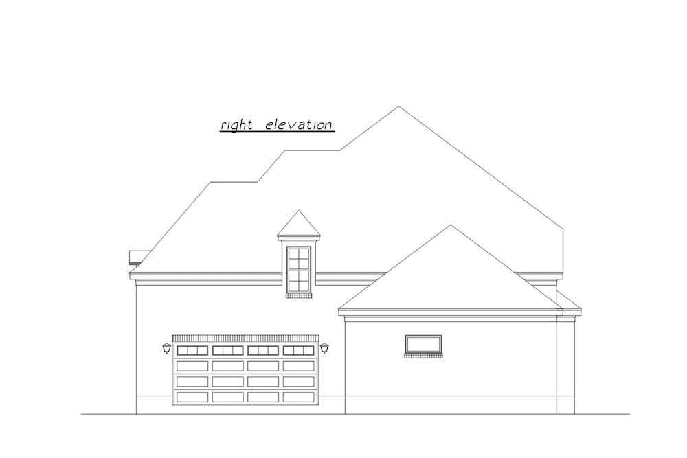 Home Plan Right Elevation of this 3-Bedroom,2288 Sq Ft Plan -203-1001