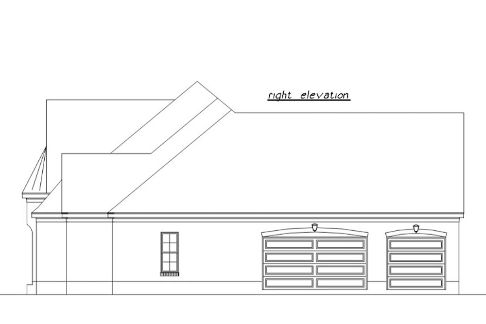 Home Plan Right Elevation of this 3-Bedroom,3230 Sq Ft Plan -203-1007