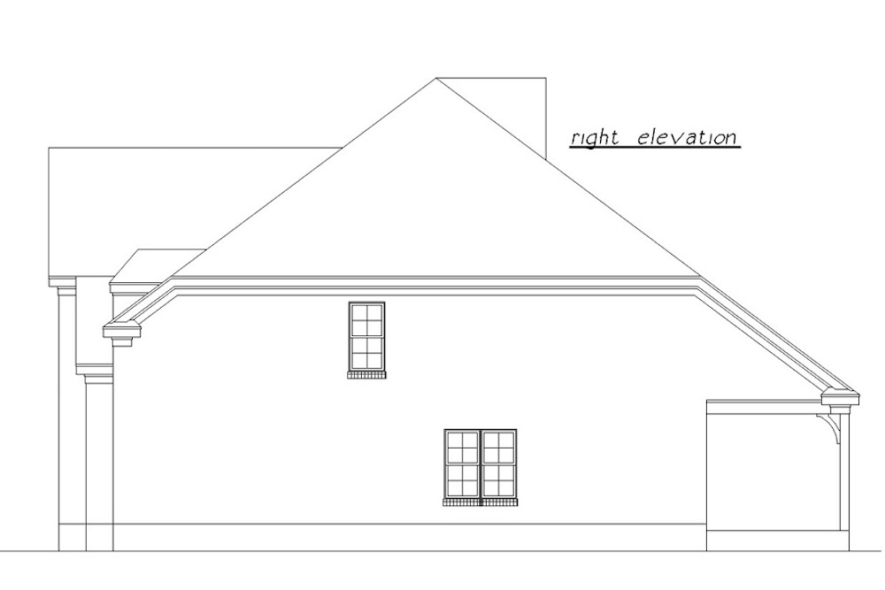 Home Plan Right Elevation of this 3-Bedroom,1913 Sq Ft Plan -203-1020