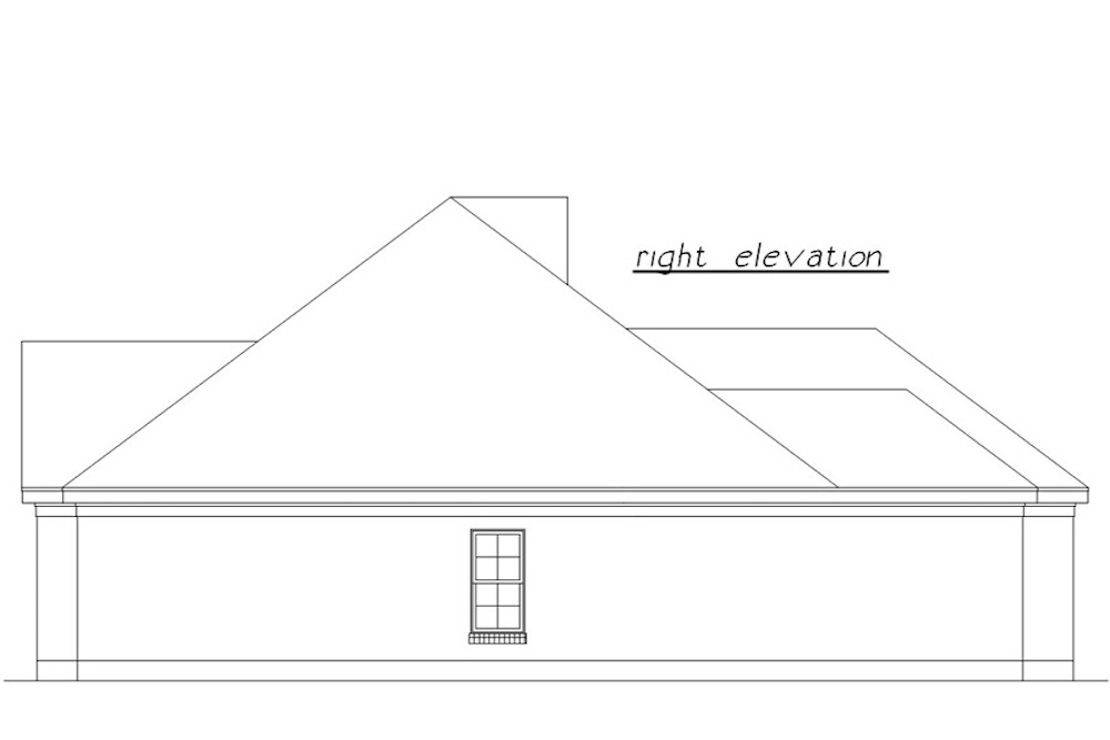 Home Plan Right Elevation of this 3-Bedroom,1252 Sq Ft Plan -203-1022