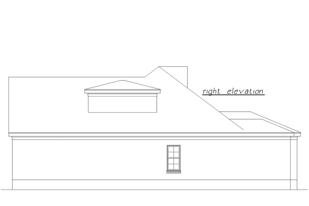 Home Plan Right Elevation of this 3-Bedroom,1639 Sq Ft Plan -203-1023