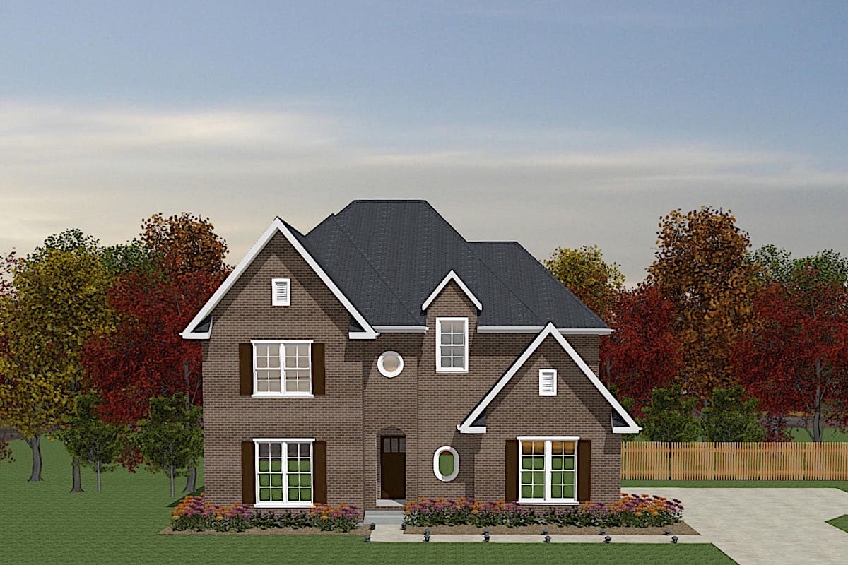 Traditional home (ThePlanCollection: Plan #203-1031)