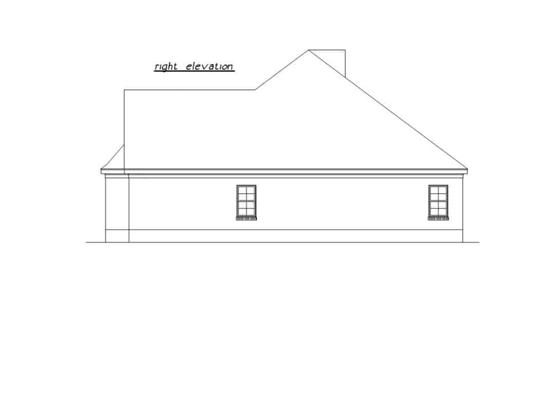 Home Plan Right Elevation of this 3-Bedroom,1874 Sq Ft Plan -203-1032
