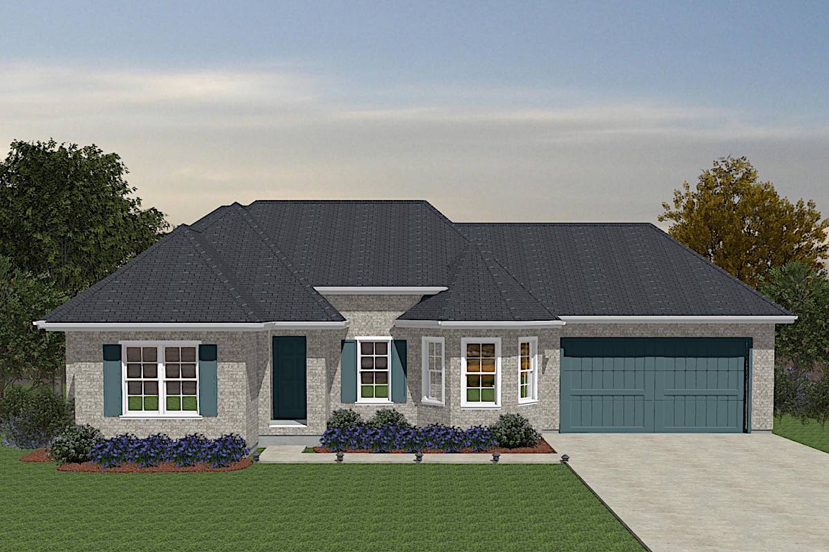 Ranch home (ThePlanCollection: Plan #203-1038)