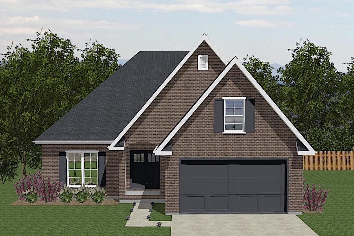 European home (ThePlanCollection: Plan #203-1040)