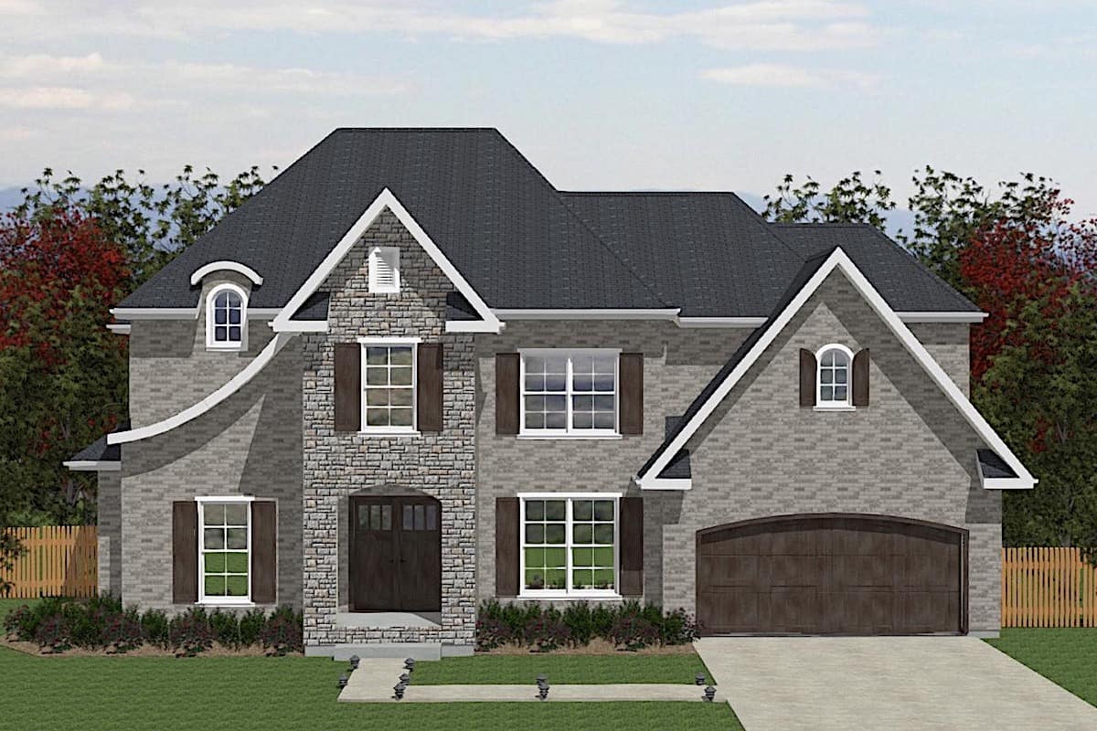 Colonial home (ThePlanCollection: Plan #203-1041)