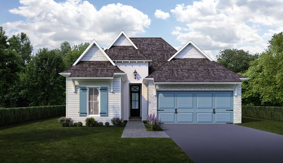 Cottage home (ThePlanCollection: Plan #204-1005)