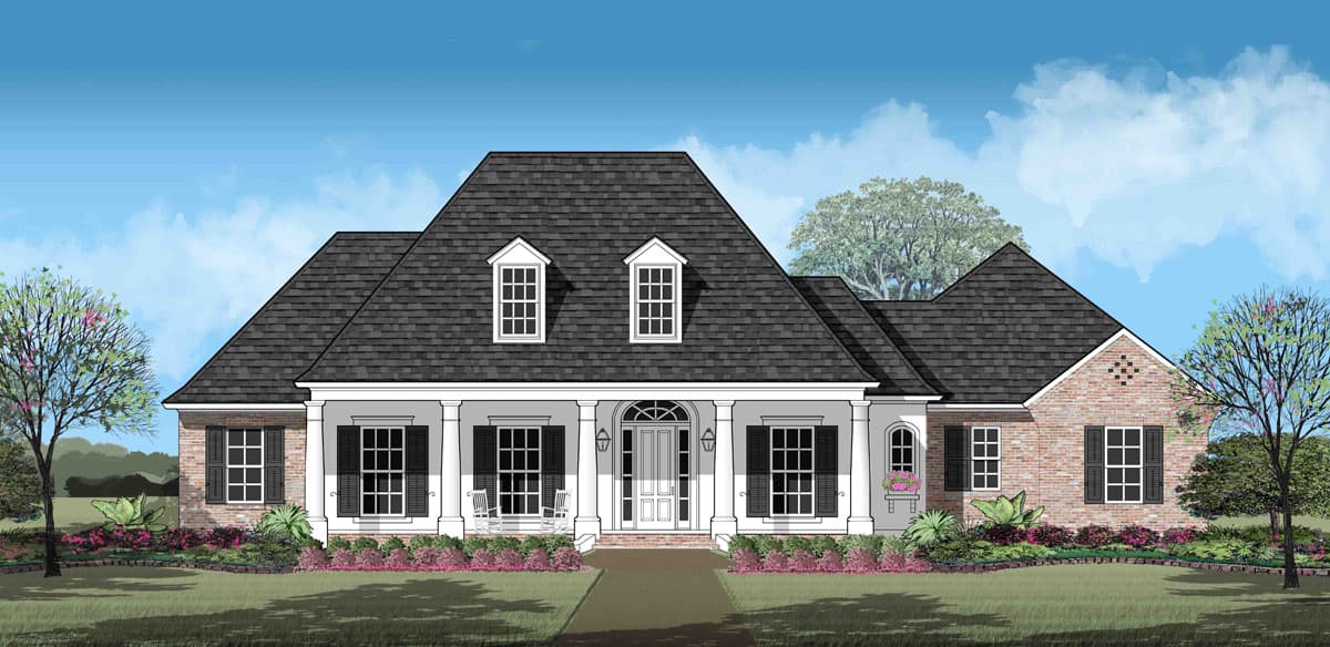 Front View of this 4-Bedroom, 2963 Sq Ft Plan - 204-1014