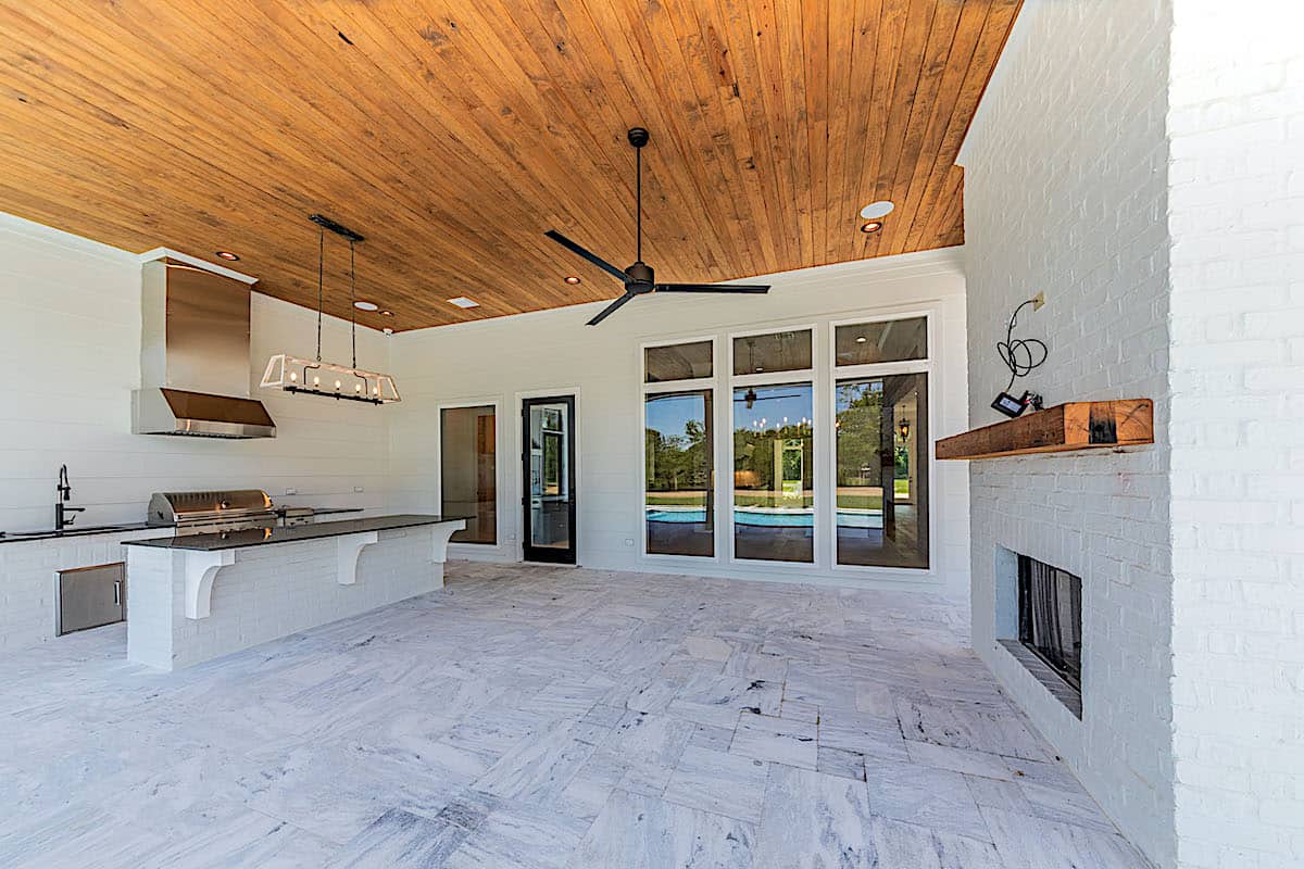 Outdoor Kitchen of this 4-Bedroom,4443 Sq Ft Plan -204-1020