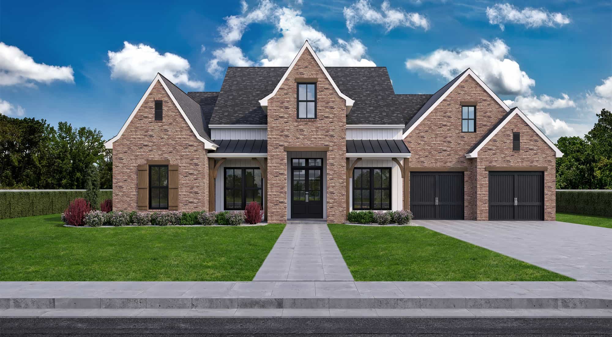Front View of this 4-Bedroom, 2911 Sq Ft Plan - 204-1023