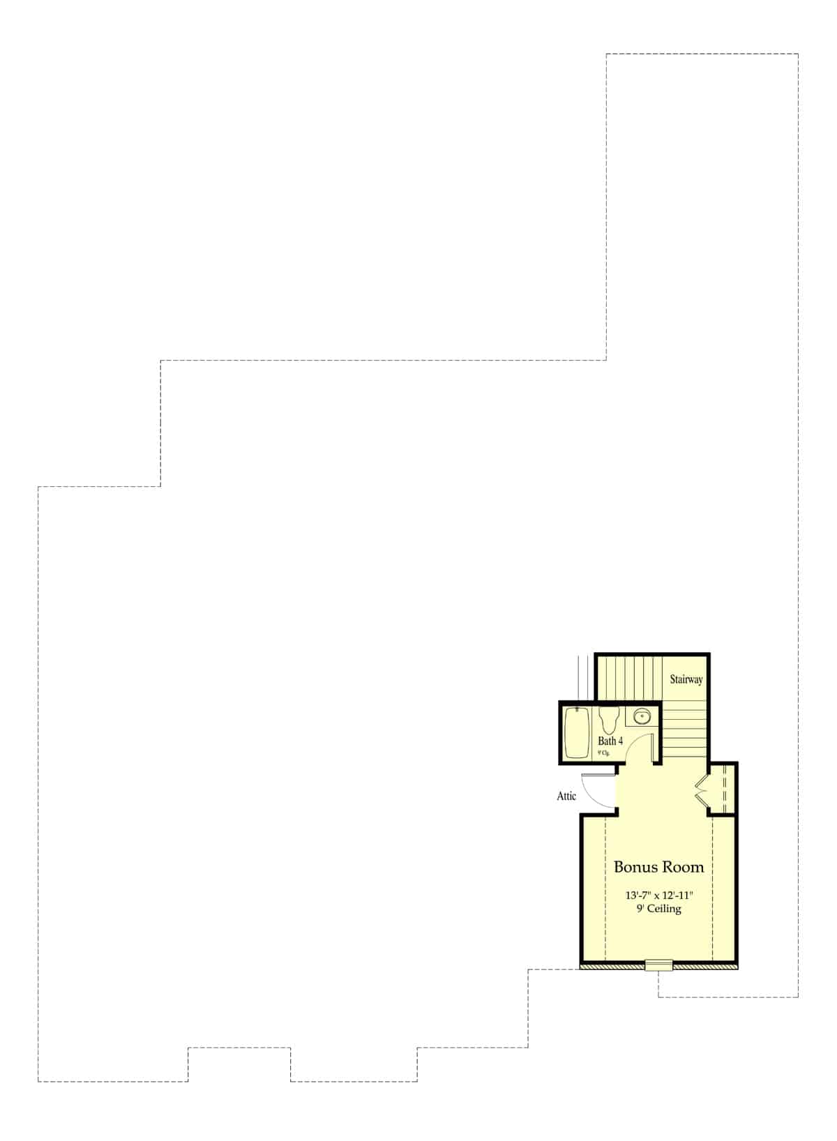 Bonus Room of French Plan #204-1024