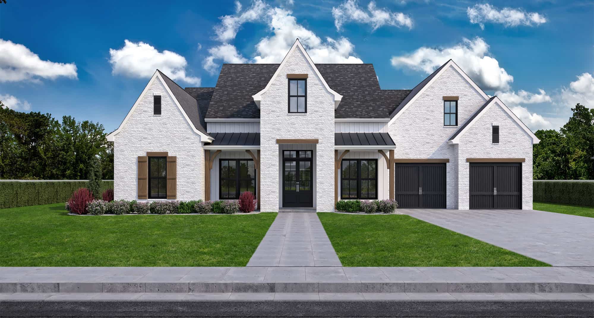 Front View of this 4-Bedroom, 3282 Sq Ft Plan - 204-1024