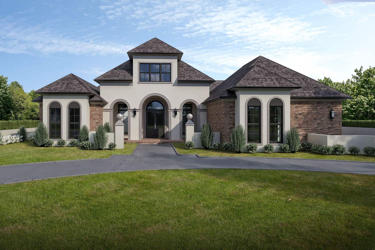 Front View of this 3-Bedroom, 3196 Sq Ft Plan - 204-1029