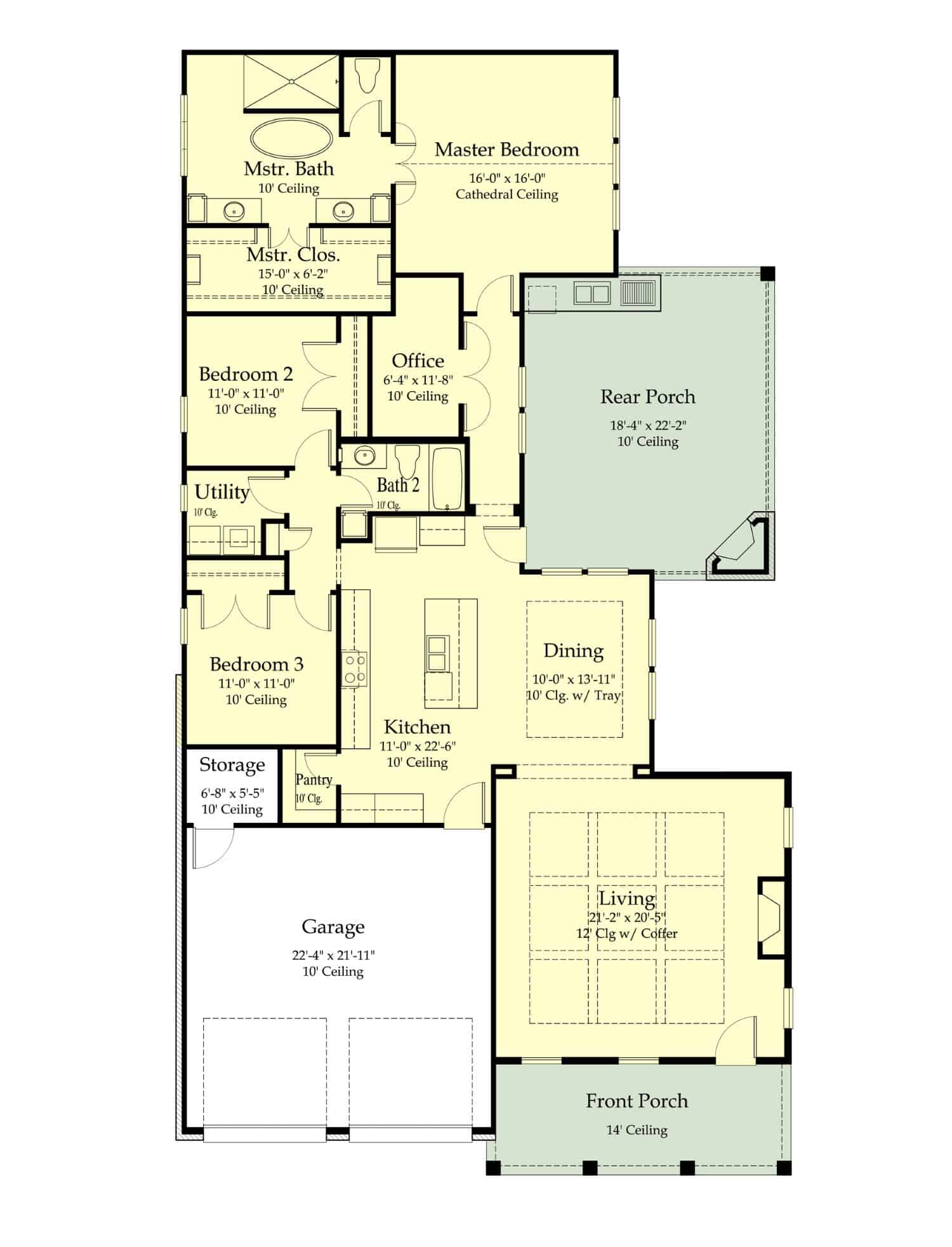 Main Level of Garage Plan #204-1031