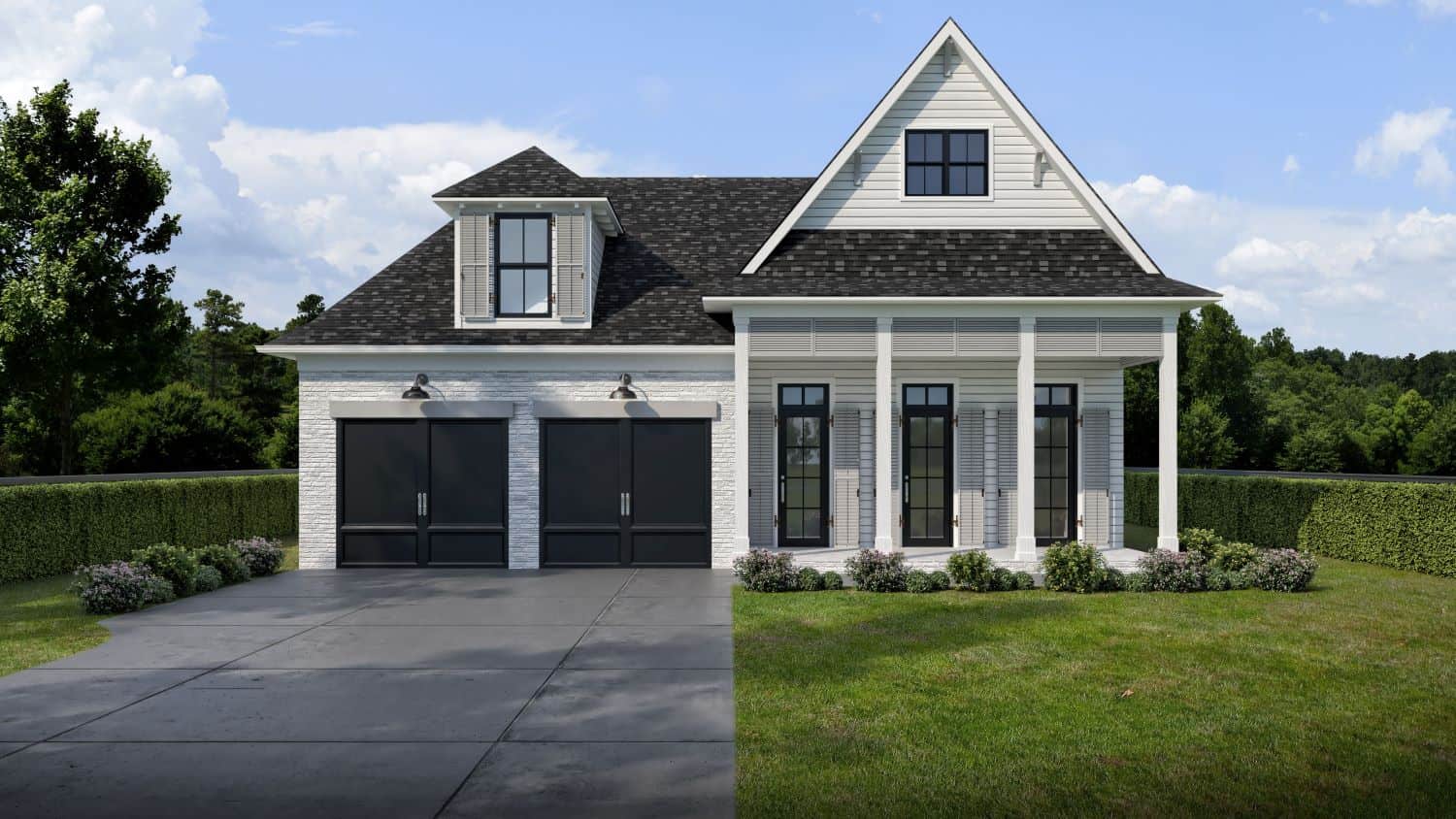 Front View of this 3-Bedroom, 2096 Sq Ft Plan - 204-1031