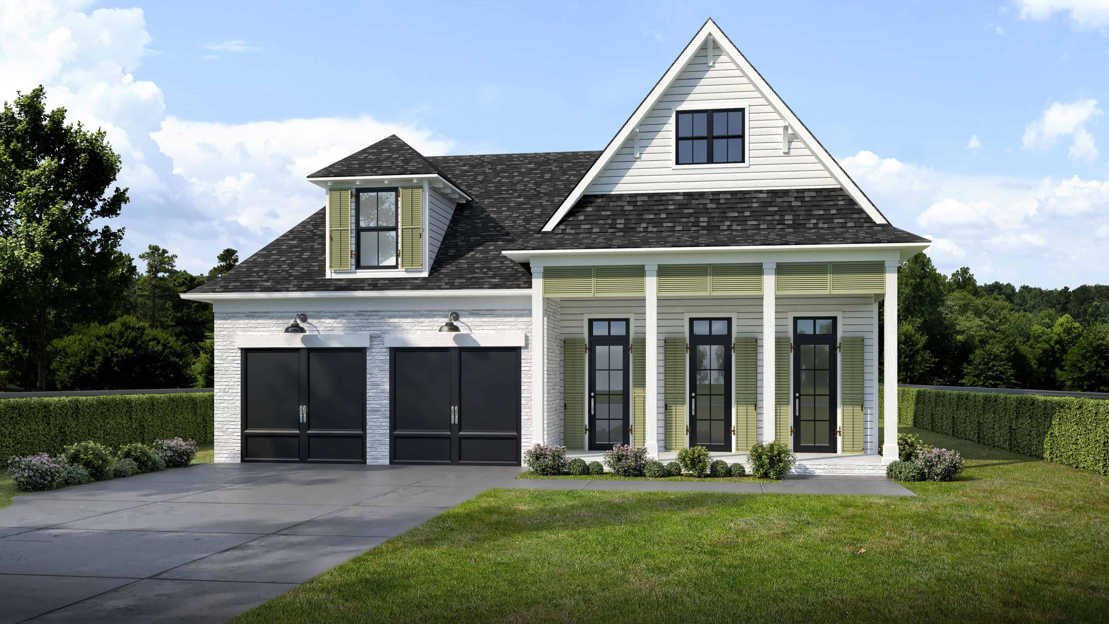 Home Plan Front Elevation of this 3-Bedroom,2096 Sq Ft Plan -204-1031