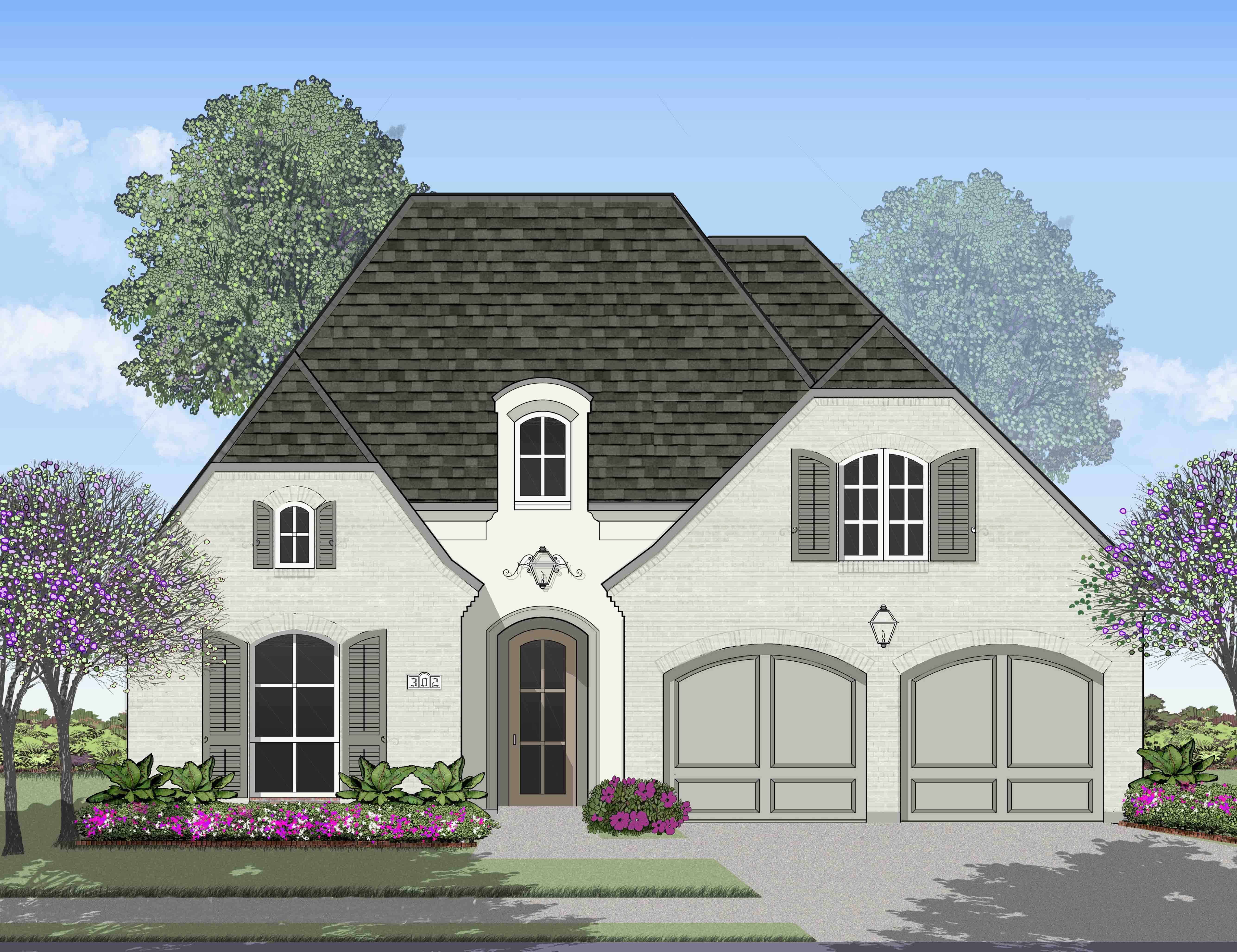 Home Plan Front Elevation of this 3-Bedroom,1767 Sq Ft Plan -204-1032