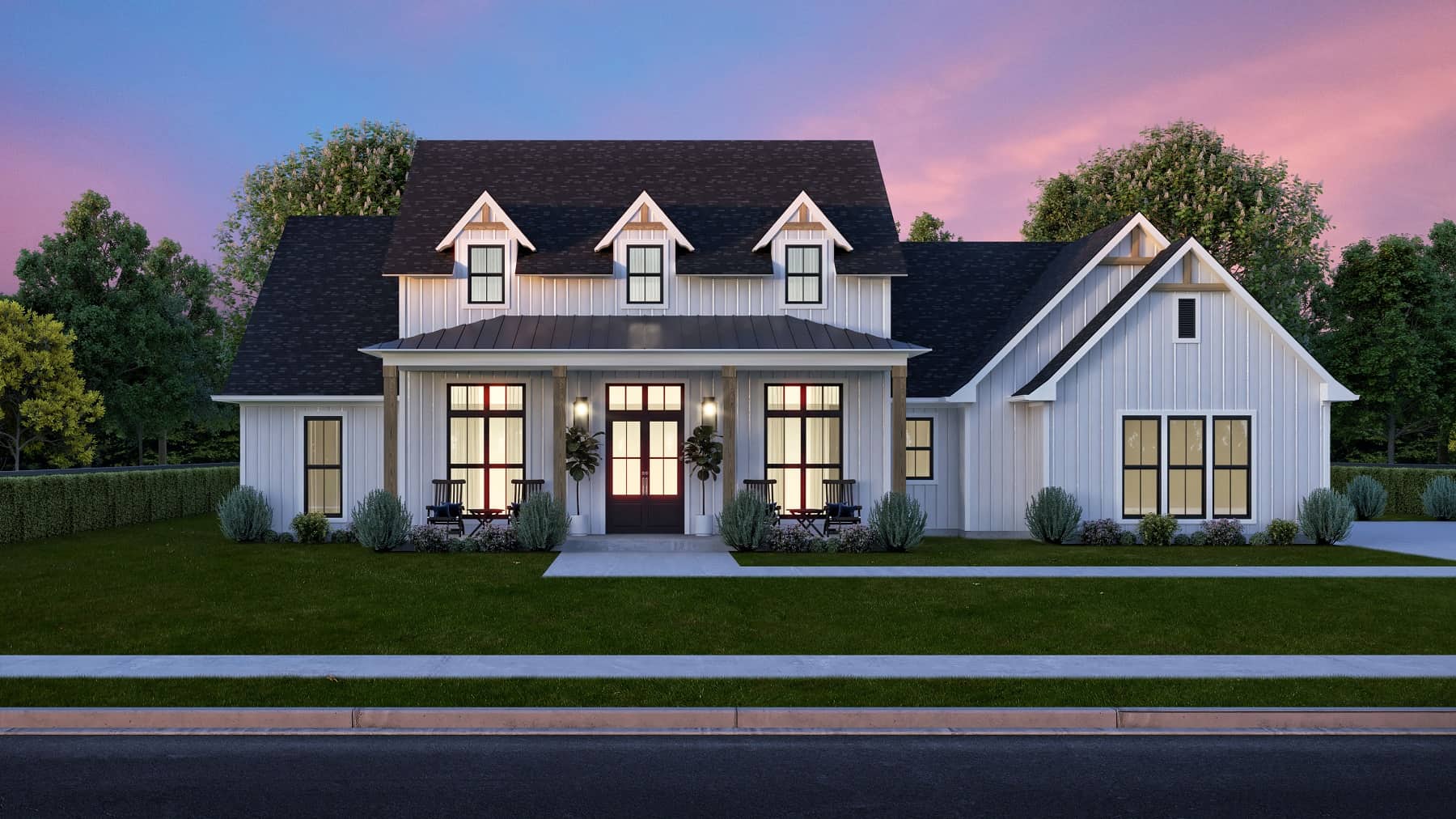 Front View of this 4-Bedroom,2966 Sq Ft Plan -204-1034