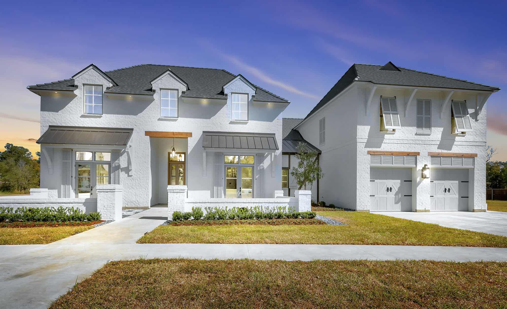 Front elevation of European home (ThePlanCollection: House Plan #204-1035)