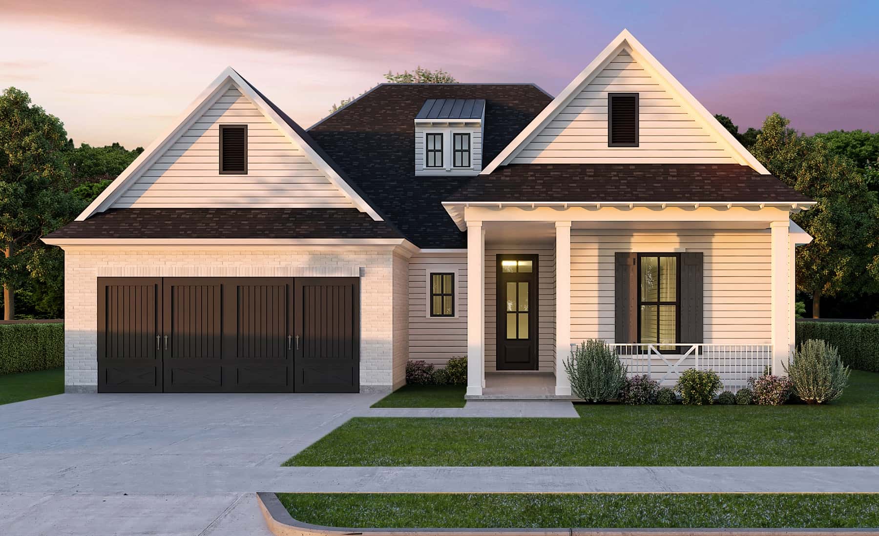 Home Plan Front Elevation of this 3-Bedroom,2133 Sq Ft Plan -204-1036