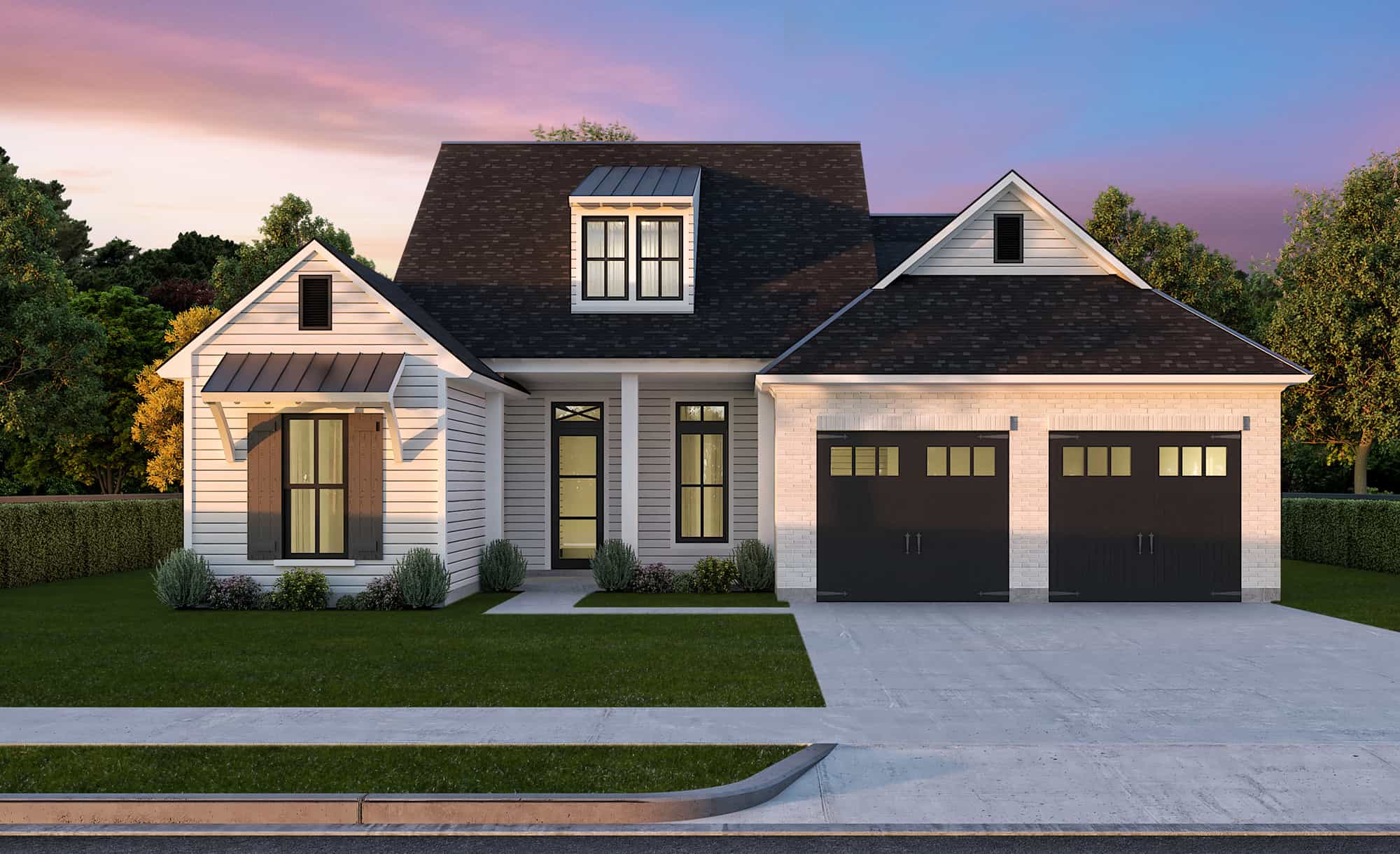 Home Plan Front Elevation of this 4-Bedroom,2174 Sq Ft Plan -204-1037