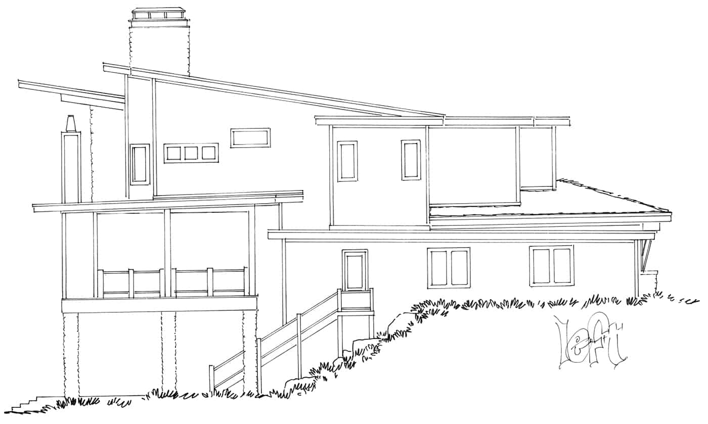 Home Plan Left Elevation of this 5-Bedroom,7419 Sq Ft Plan -205-1000