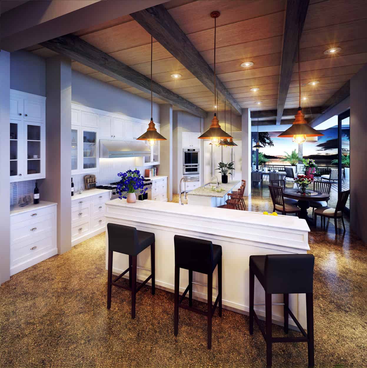 Kitchen: Kitchen Island of this 5-Bedroom,7419 Sq Ft Plan -205-1000