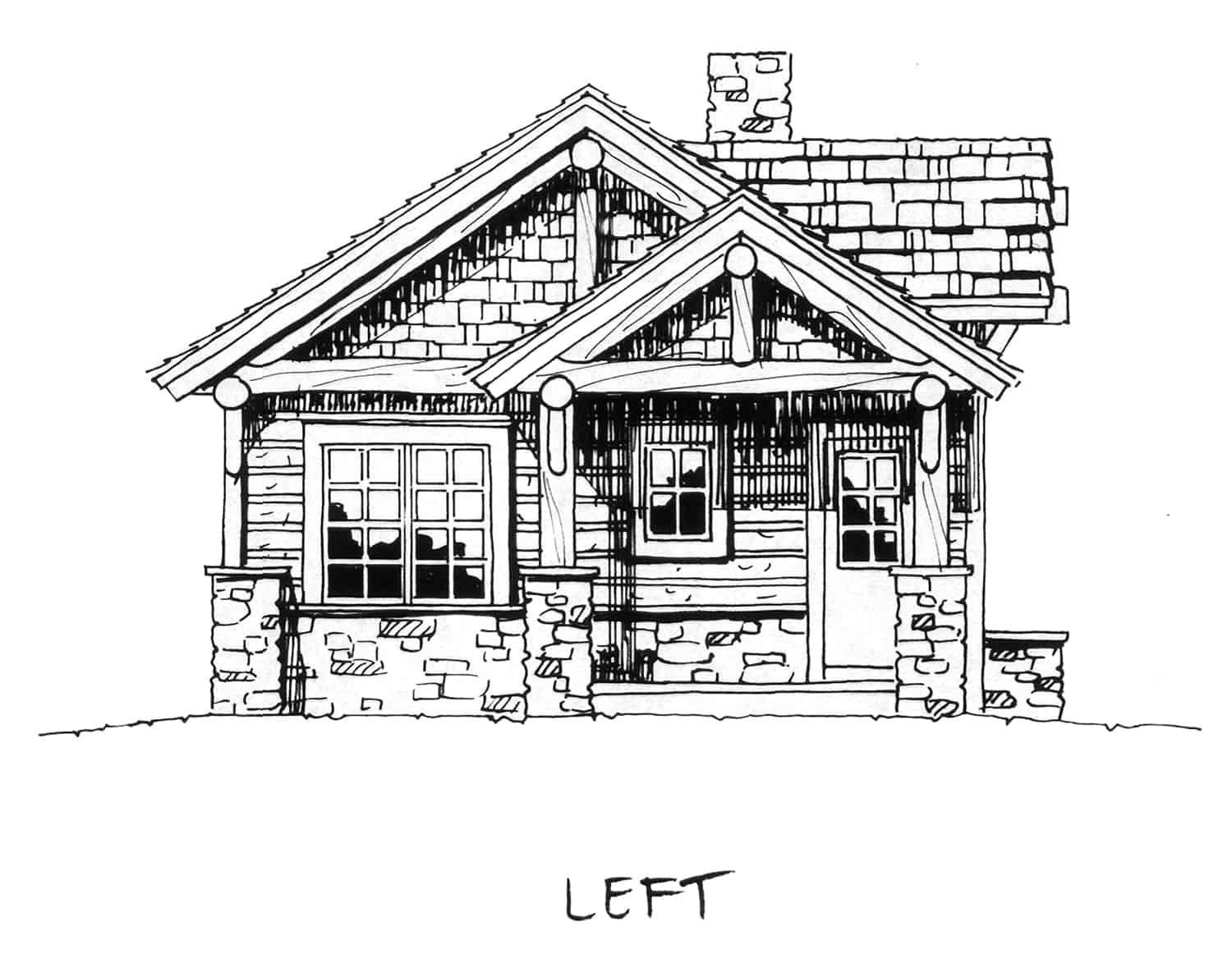Left Side View of this 2-Bedroom, 681 Sq Ft Plan - 205-1003