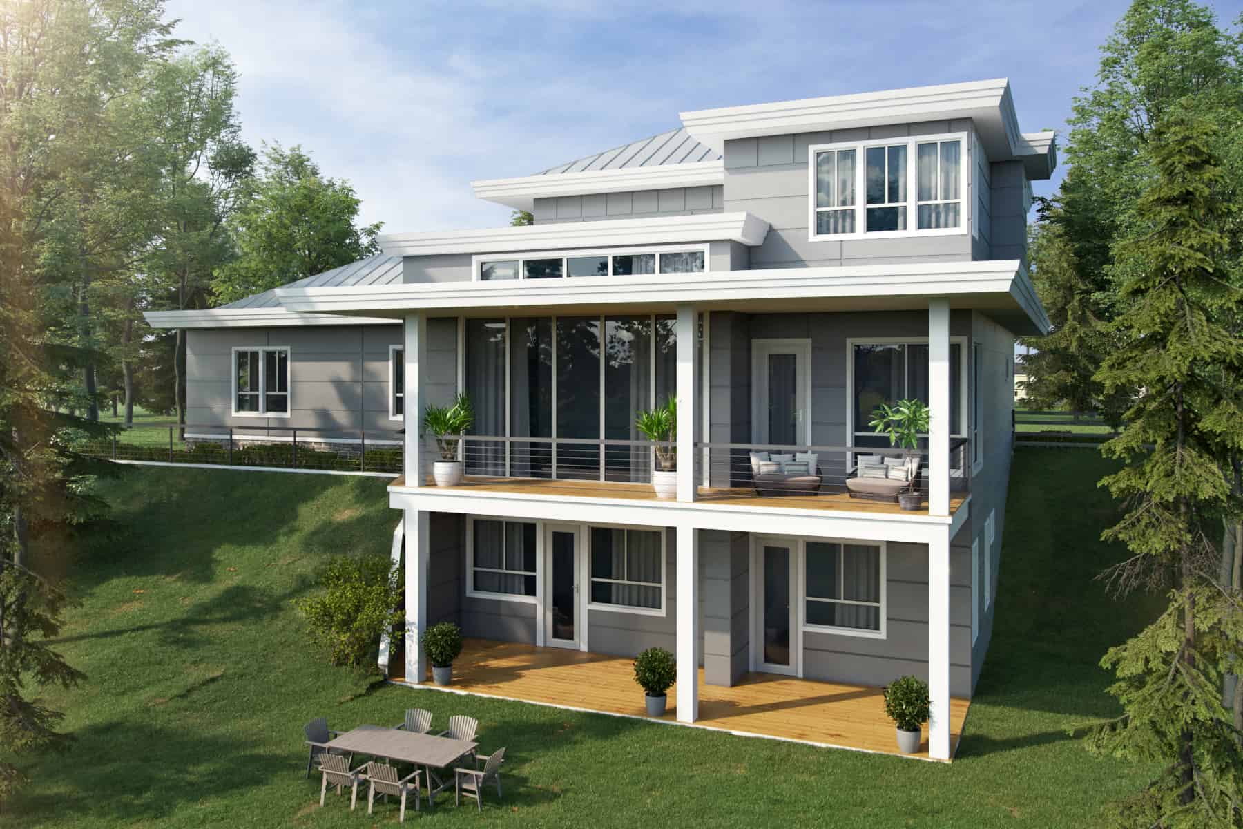 Rear View of this 3-Bedroom,2343 Sq Ft Plan -2343