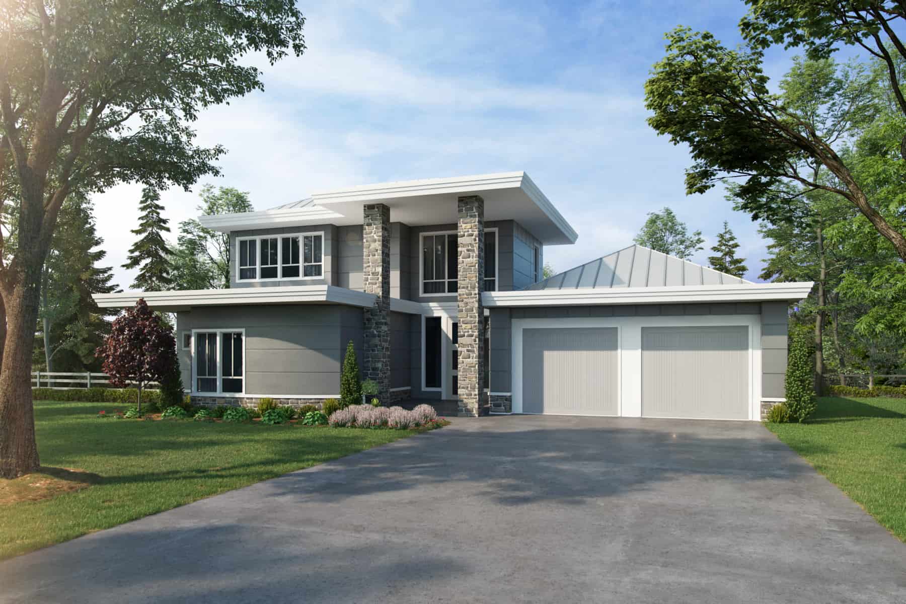 Contemporary home (ThePlanCollection: Plan #205-1004)