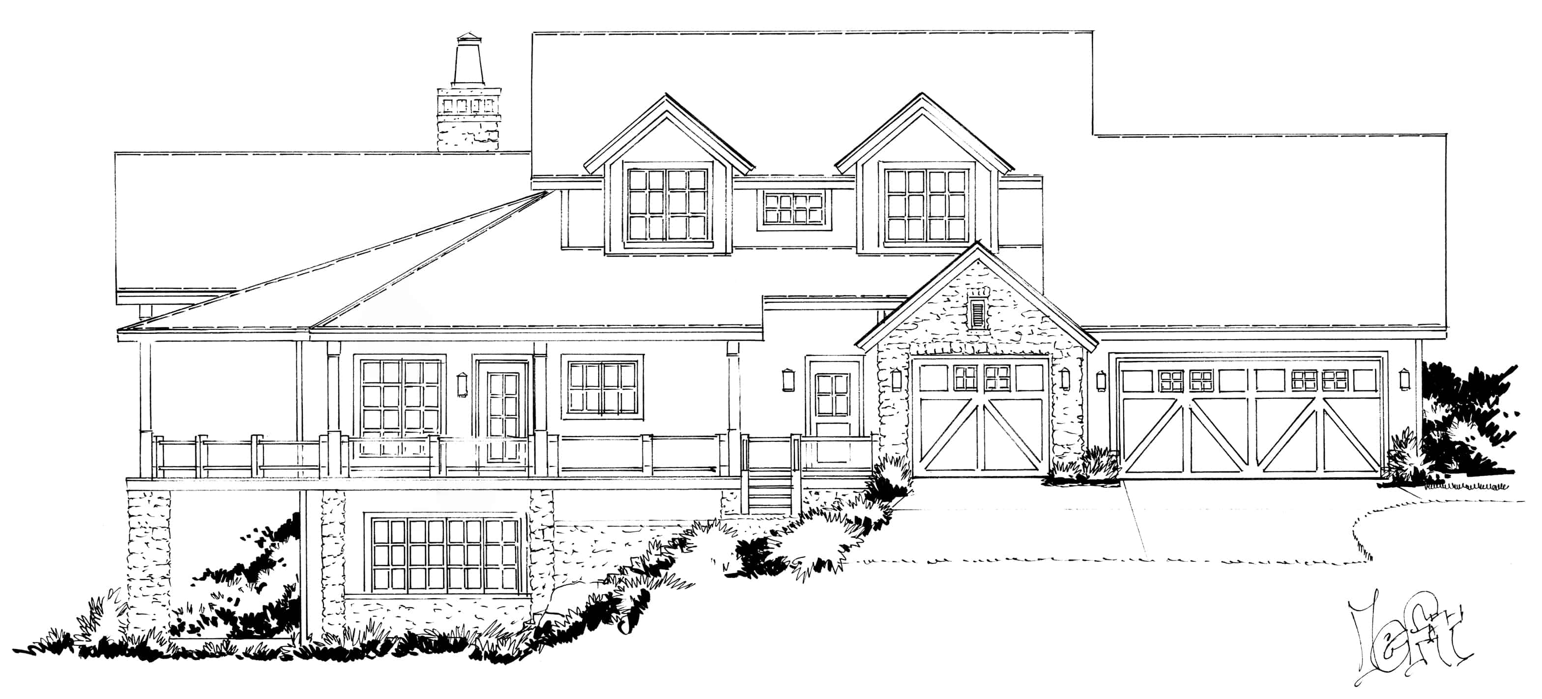 Home Plan Left Elevation of this 4-Bedroom,5069 Sq Ft Plan -205-1005