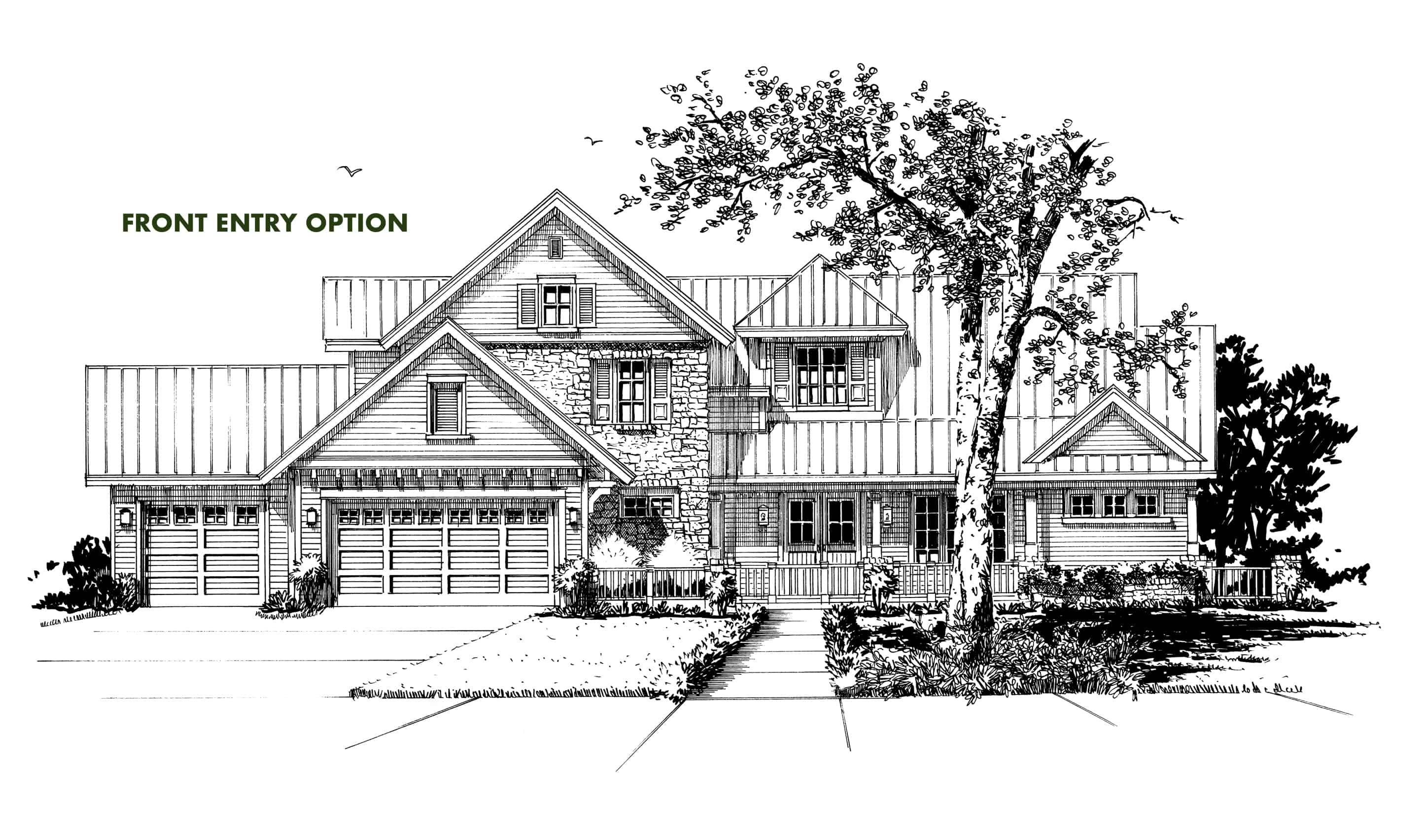 Home Plan Front Elevation of this 4-Bedroom,5069 Sq Ft Plan -205-1005