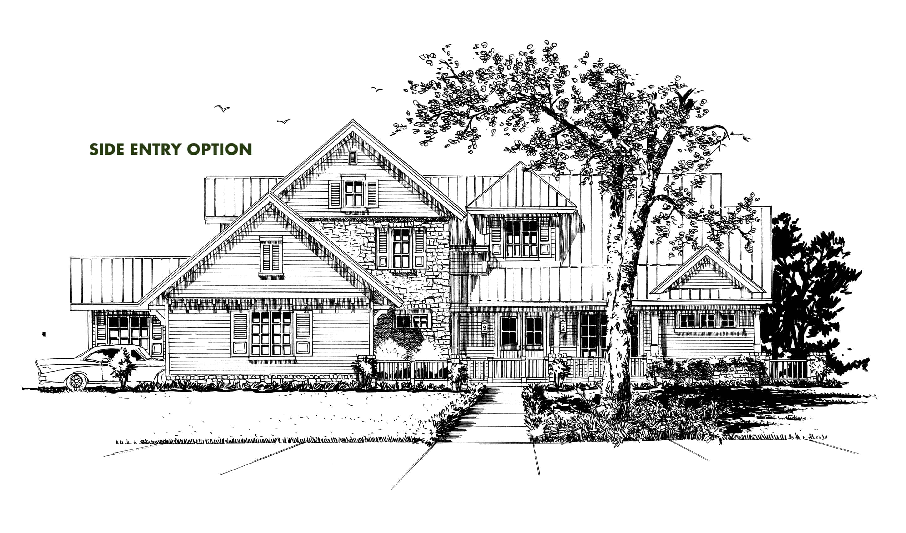 Home Plan Front Elevation of this 4-Bedroom,5069 Sq Ft Plan -205-1005