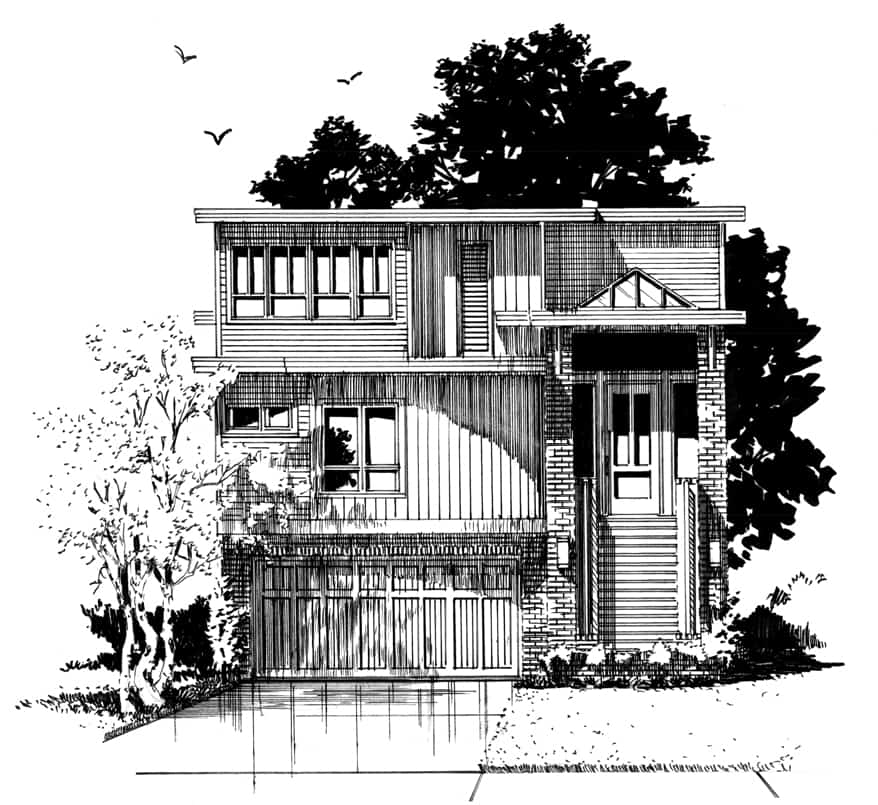 Home Plan Front Elevation of this 4-Bedroom,3230 Sq Ft Plan -205-1006