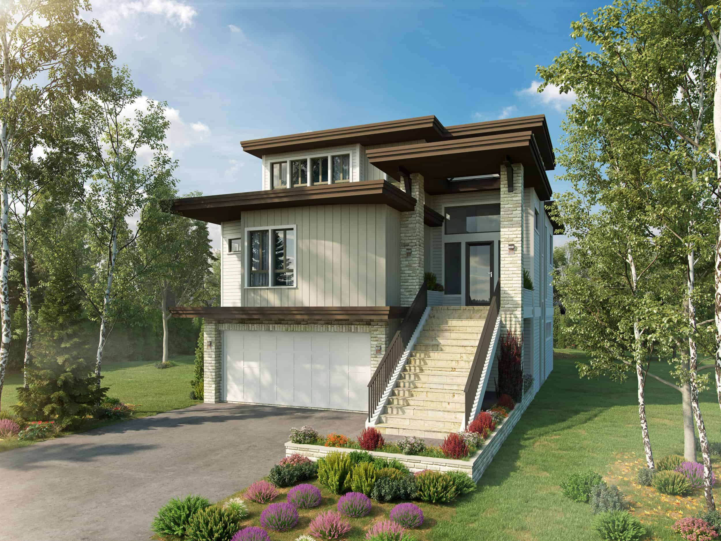 Modern home (ThePlanCollection: Plan #205-1006)