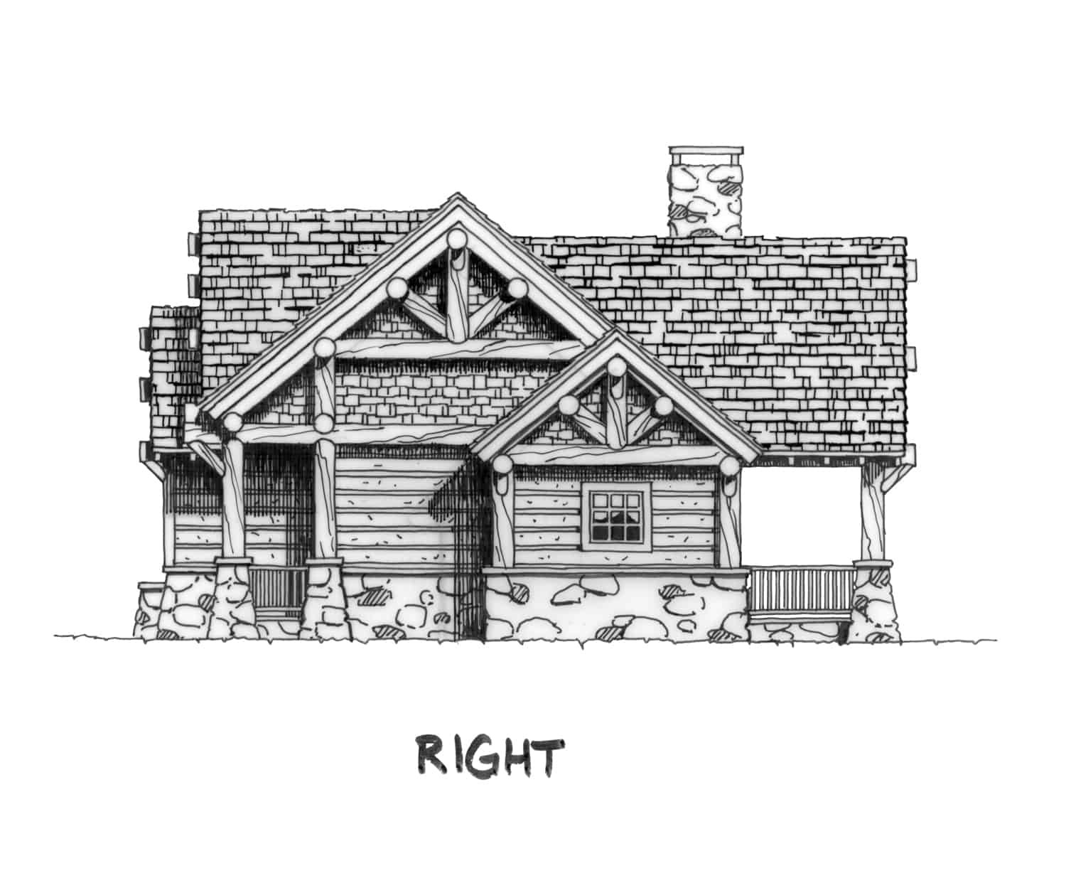 Home Plan Right Elevation of this 3-Bedroom,1416 Sq Ft Plan -205-1009