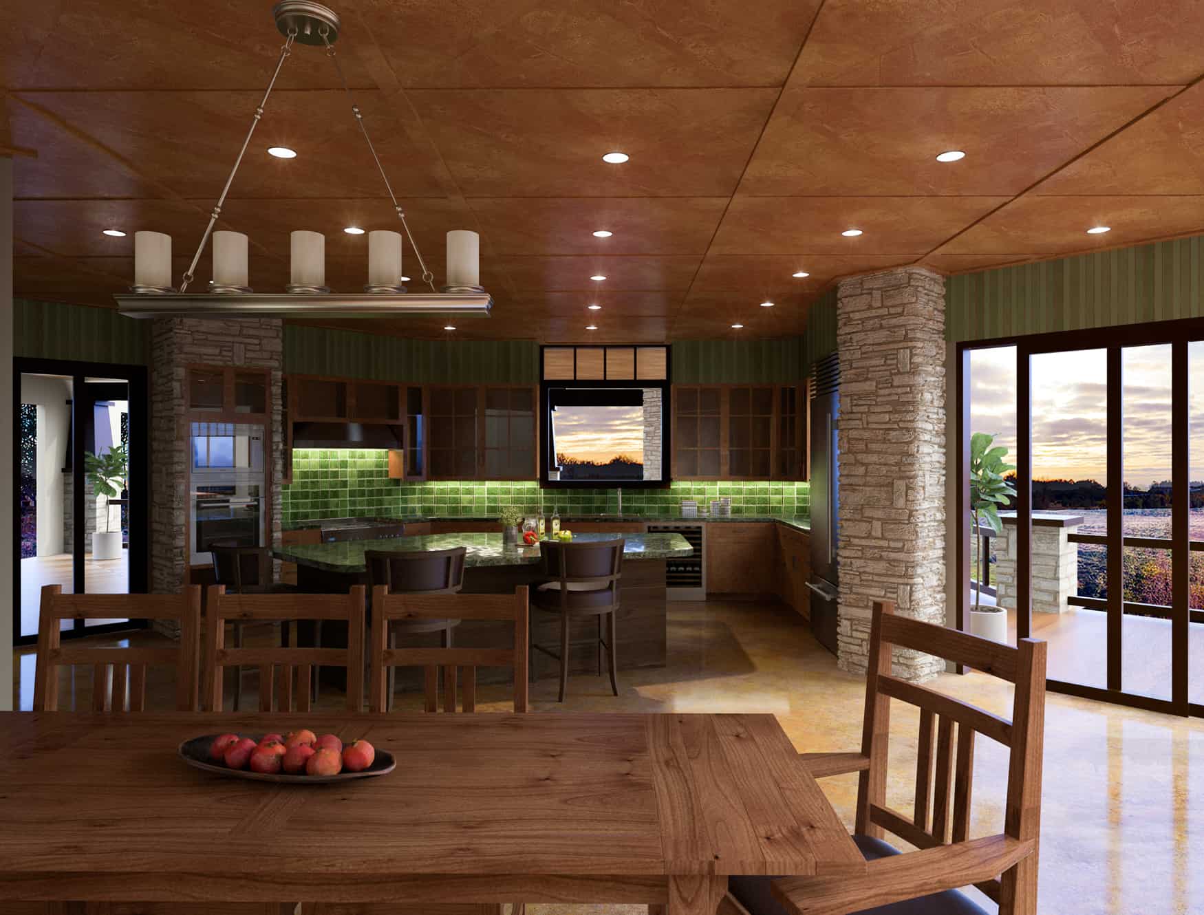 Kitchen of this 4-Bedroom, 4520 Sq Ft Plan - 205-1010