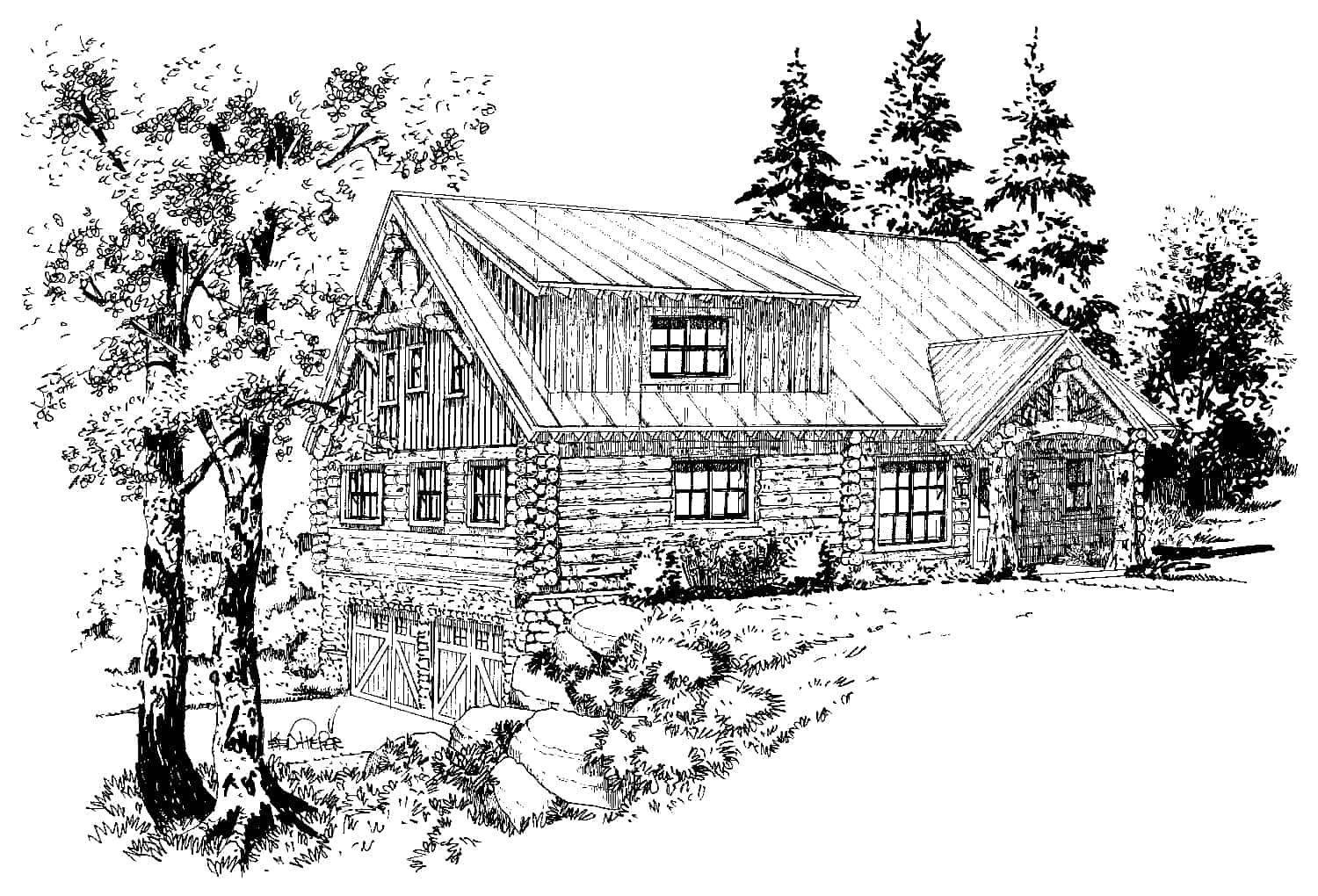Side View of this 3-Bedroom, 2002 Sq Ft Plan - 205-1013