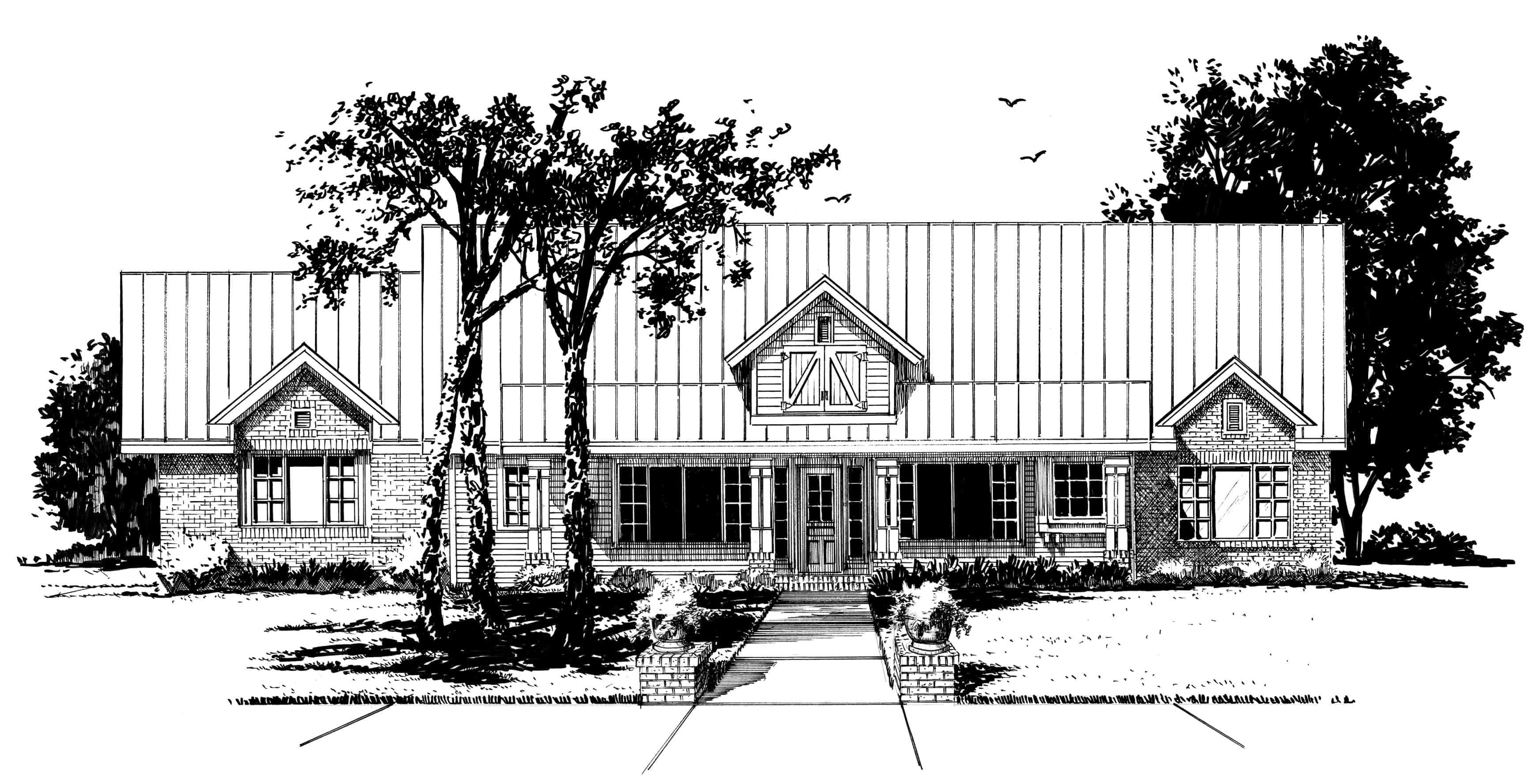 Home Plan Front Elevation of this 3-Bedroom,2251 Sq Ft Plan -205-1014
