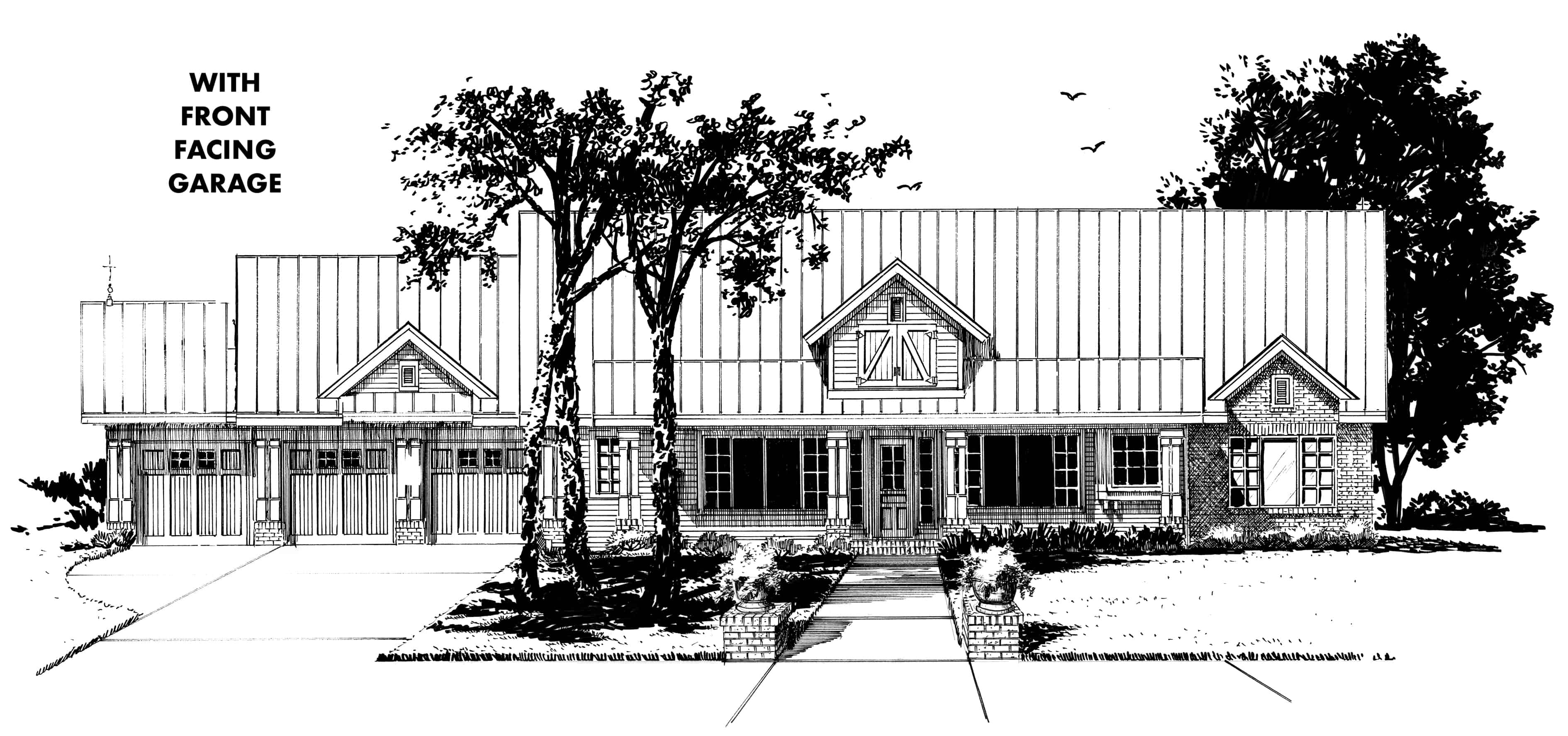 Home Plan Front Elevation of this 3-Bedroom,2251 Sq Ft Plan -205-1014