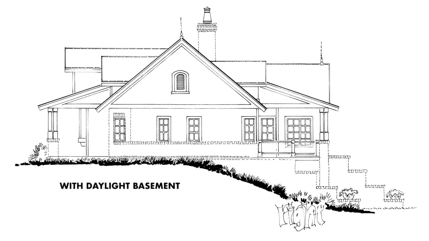 Home Plan Right Elevation of this 3-Bedroom,2251 Sq Ft Plan -205-1014