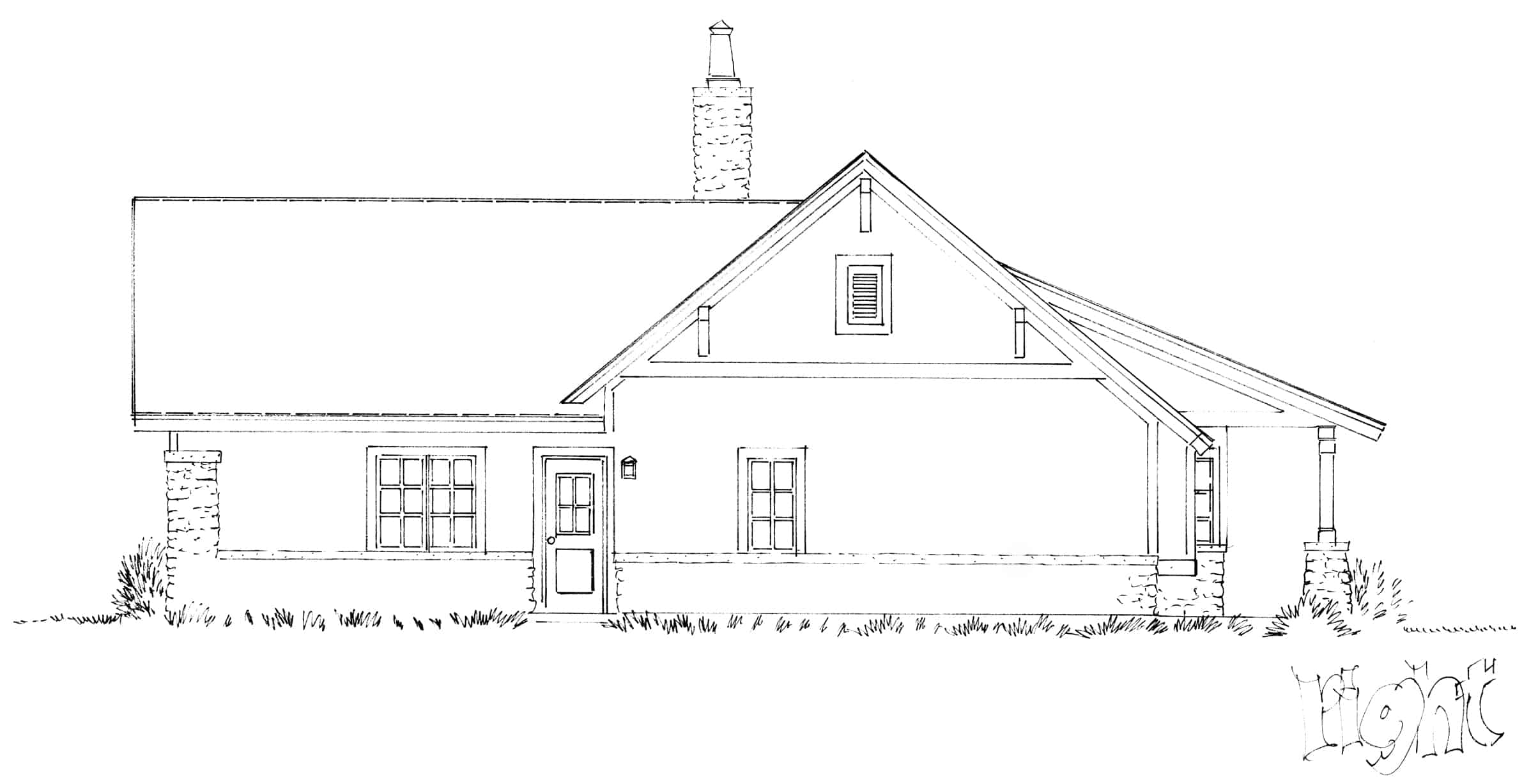 Home Plan Right Elevation of this 3-Bedroom,2379 Sq Ft Plan -205-1016