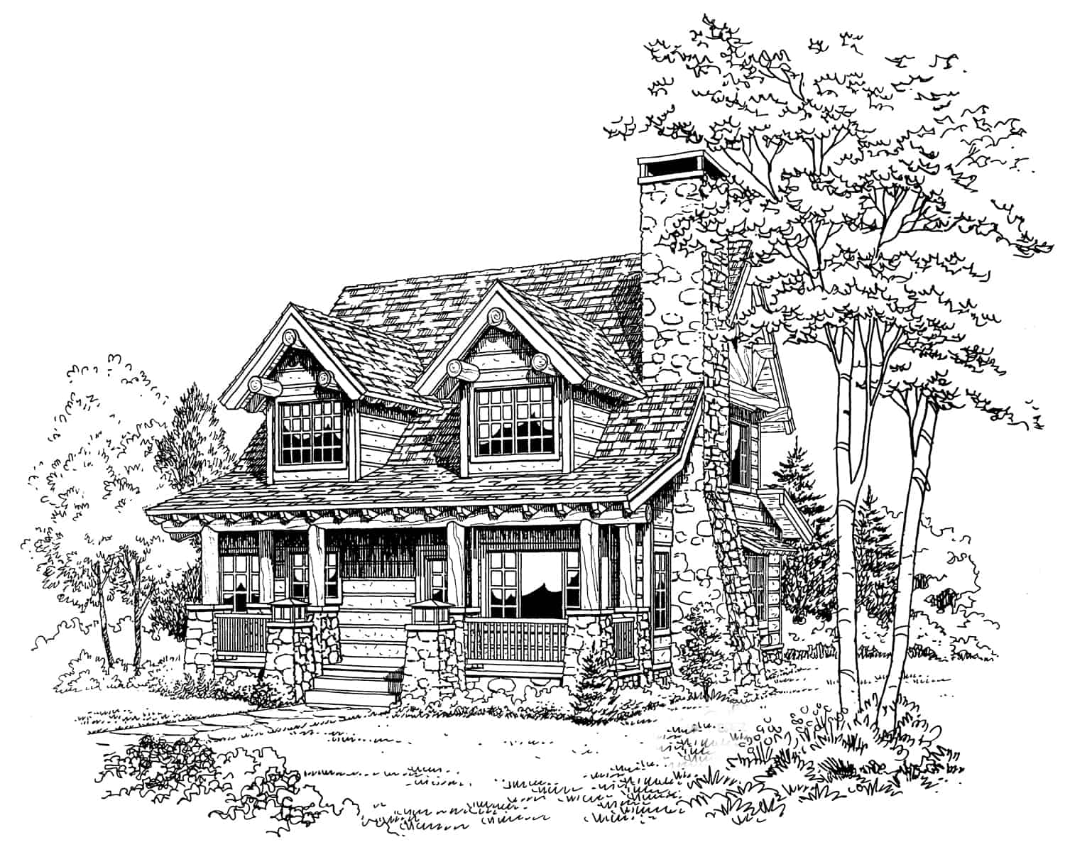 Front View of this 2-Bedroom, 1362 Sq Ft Plan - 205-1018